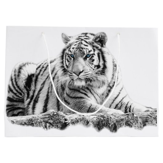 Bengal White Tiger Groot Cadeauzakje (Achterkant)