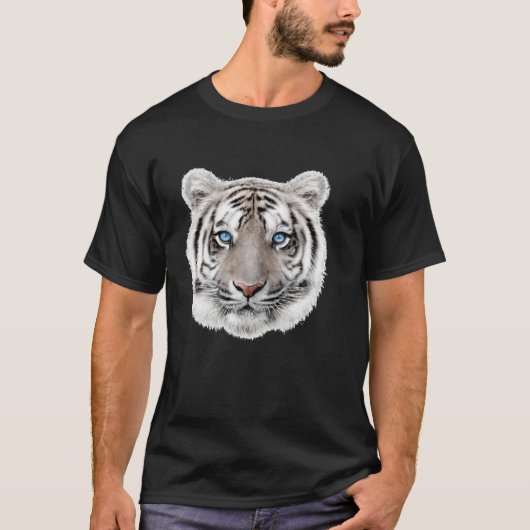 Bengal White Tiger Head T-shirt (Voorkant)