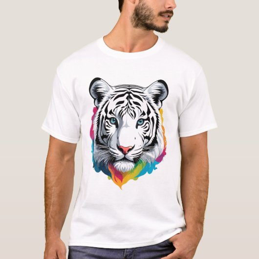 Bengal White Tiger T-shirt (Voorkant)