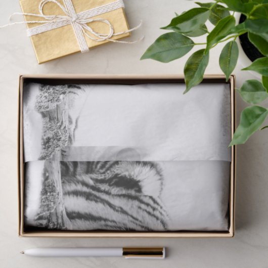 Bengal White Tiger Tissuepapier (Geschenk)