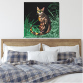 Bengale kat canvas afdruk (Insitu (Slaapkamer))
