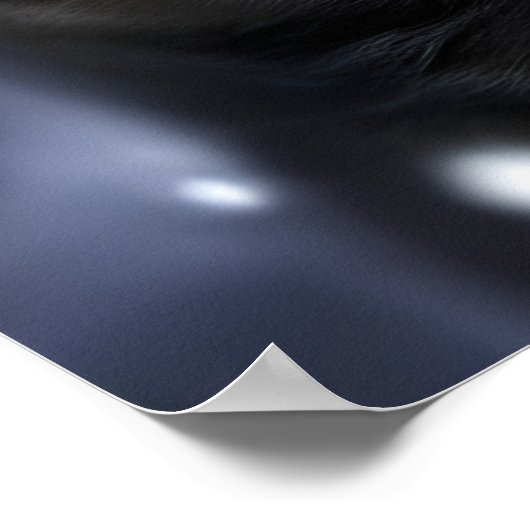 Bengale kat in de sneeuw | AI Art Poster (Hoek)