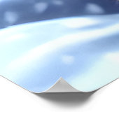 Bengale kat in de sneeuwberg | AI Art Poster (Hoek)