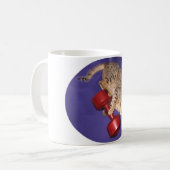 Bengale kat met dumbbels koffiemok (Voorkant links)