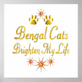 Bengale katten lichten mijn leven op poster (Voorkant)
