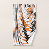 Bengale kleuren, vierkant Oranje en zwart Bad Handdoek (Handdoek)