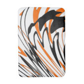 Bengale kleuren, vierkant Oranje en zwart Badmat (Voorkant Verticaal)