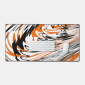 Bengale kleuren, vierkant Oranje en zwart Bureaumat (Keyboard & Muis)