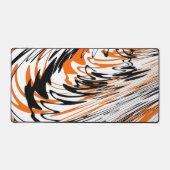 Bengale kleuren, vierkant Oranje en zwart Bureaumat (Voorkant)