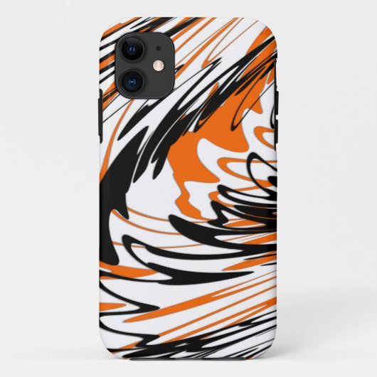 Bengale kleuren, vierkant Oranje en zwart Case-Mate iPhone Case (Achterkant)