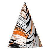 Bengale kleuren, vierkant Oranje en zwart Feesthoedjes (Achterkant)