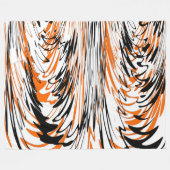 Bengale kleuren, vierkant Oranje en zwart Fleece Deken (Voorkant (Horizontaal))