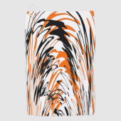 Bengale kleuren, vierkant Oranje en zwart Golfhanddoek (Voorkant)