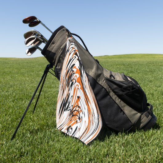 Bengale kleuren, vierkant Oranje en zwart Golfhanddoek (Groen)