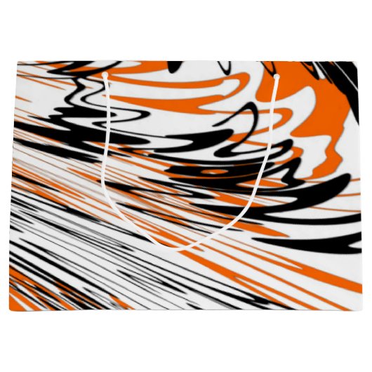 Bengale kleuren, vierkant Oranje en zwart Groot Cadeauzakje (Voorkant)