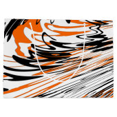 Bengale kleuren, vierkant Oranje en zwart Groot Cadeauzakje (Achterkant)