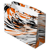 Bengale kleuren, vierkant Oranje en zwart Groot Cadeauzakje (Achterkant Gekanteld)