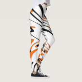 Bengale kleuren, vierkant Oranje en zwart Leggings (Rechts)