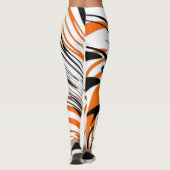 Bengale kleuren, vierkant Oranje en zwart Leggings (Achterkant)