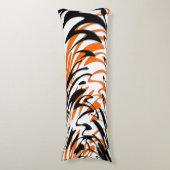 Bengale kleuren, vierkant Oranje en zwart Lichaamskussen (Voorkant Verticaal)