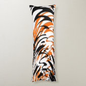 Bengale kleuren, vierkant Oranje en zwart Lichaamskussen (Achterkant (Verticaal))