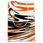 Bengale kleuren, vierkant Oranje en zwart Medium Cadeauzakje (Voorkant)