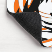 Bengale kleuren, vierkant Oranje en zwart Muismat (Hoek)