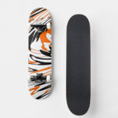 Bengale kleuren, vierkant Oranje en zwart Persoonlijk Skateboard (Voorkant)