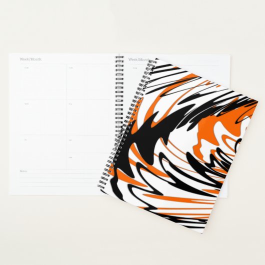 Bengale kleuren, vierkant Oranje en zwart Planner (Display)