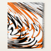 Bengale kleuren, vierkant Oranje en zwart Planner (Achterkant)