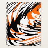 Bengale kleuren, vierkant Oranje en zwart Planner (Voorkant)