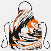 Bengale kleuren, vierkant Oranje en zwart Schort (Voorkant)