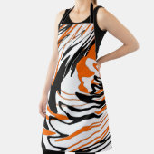 Bengale kleuren, vierkant Oranje en zwart Schort (Insitu)