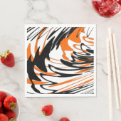 Bengale kleuren, vierkant Oranje en zwart Servet (Insitu)