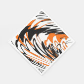 Bengale kleuren, vierkant Oranje en zwart Servet (Hoek)