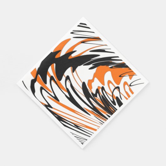 Bengale kleuren, vierkant Oranje en zwart Servet (Hoek)