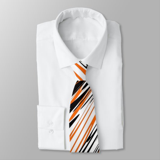 Bengale kleuren, vierkant Oranje en zwart Stropdas (Gebonden)