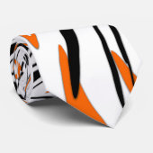 Bengale kleuren, vierkant Oranje en zwart Stropdas (Opgerold)