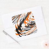 Bengale kleuren, vierkant Oranje en zwart Vierkante Sticker (Envelop)