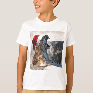 Bengale tijger met een Santa Hat T-shirt