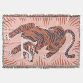 Bengale tijger op roze rug deken (Voorkant)