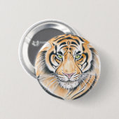 Bengale tijger Waterverf Ink art Ronde Button 5,7 Cm (Voorkant /achterkant)
