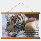 Bengale tijgerkub hangend wandkleed (Voorkant)