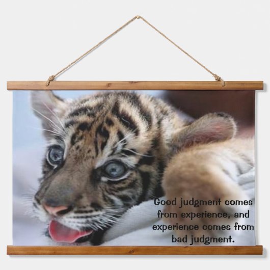 Bengale tijgerkub hangend wandkleed (Voorkant)