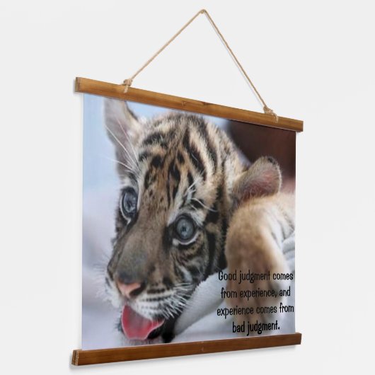 Bengale tijgerkub hangend wandkleed (Gebogen)