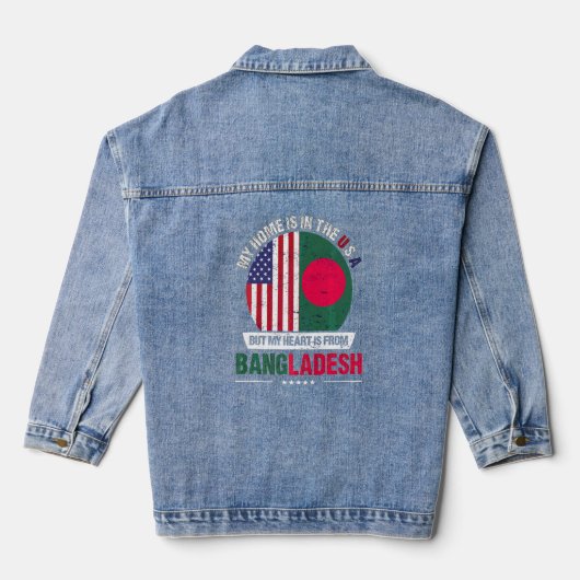 Bengalees - Amerikaans patriothart komt uit Bangla Denim Jacket (Achterkant)