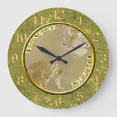 Bengalen gouden munt, lange wandklok (Voorkant)