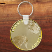 Bengalen gouden munt, sleutelring sleutelhanger (Voorkant)