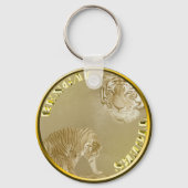 Bengalen gouden munt, sleutelring sleutelhanger (Achterkant)
