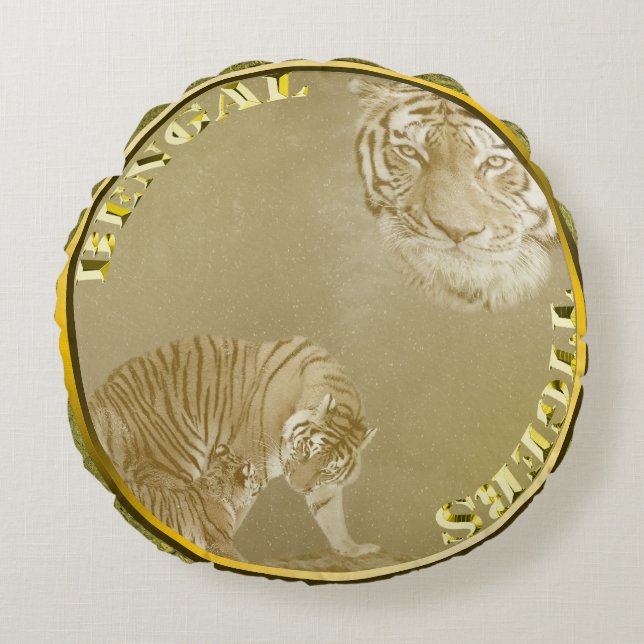 Bengalen gouden munten, ronde kussen (Voorkant)